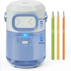Robot Fully Automatic Electric Pencil Sharpener Blue